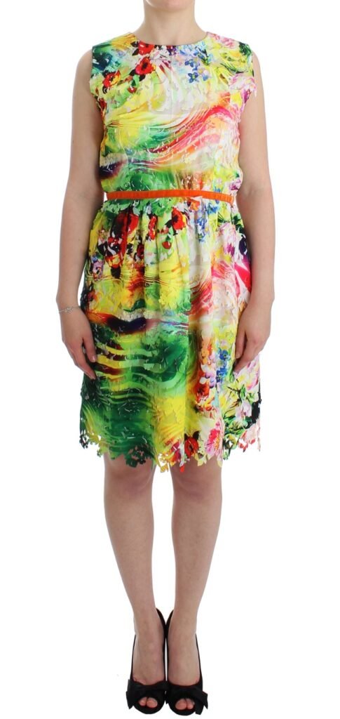 Multicolor Organza Sheath Dress