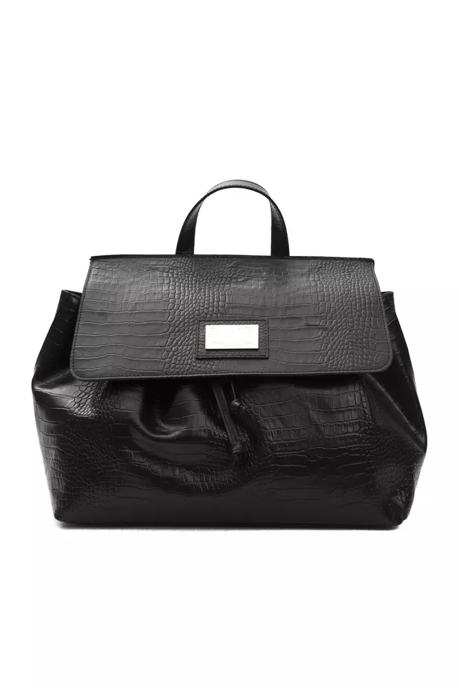 Black Leather Women Shoulder Bag