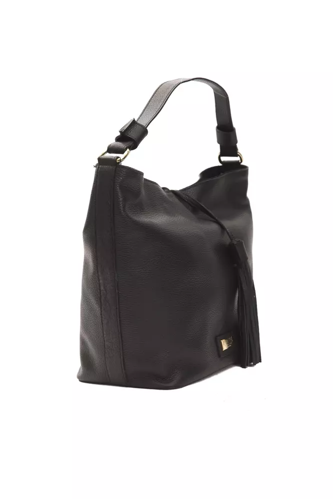 Black Leather Women Shoulder Bag - Image 2