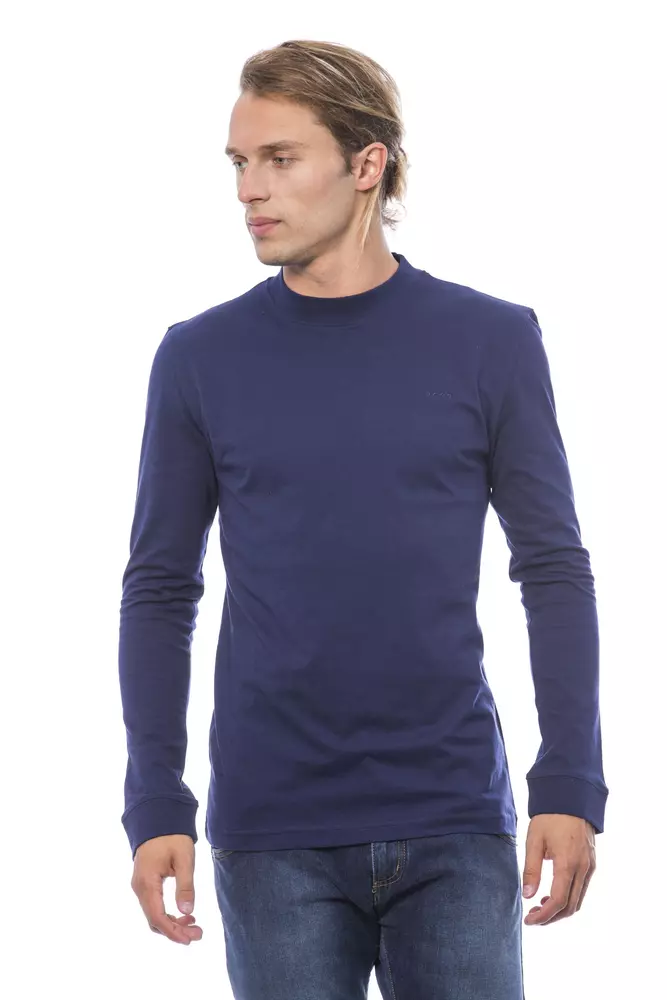 Blue Cotton Men's Sweater