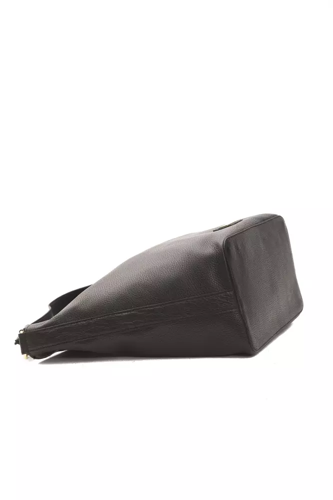 Black Leather Women Shoulder Bag - Image 4