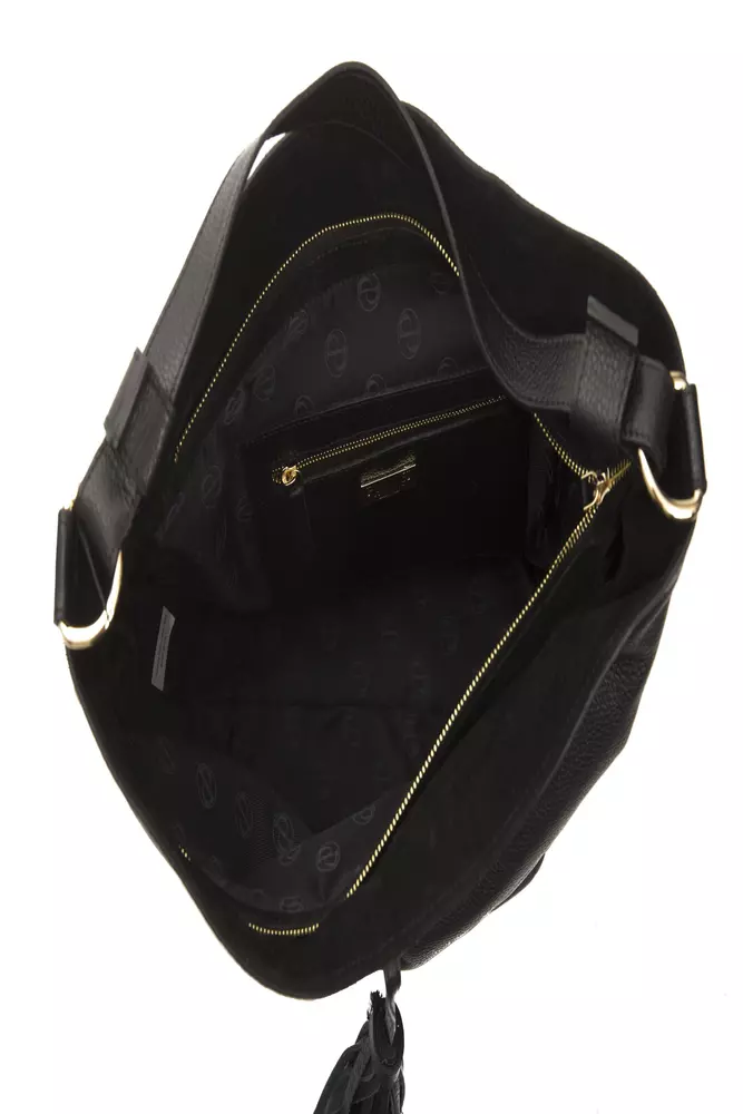 Black Leather Women Shoulder Bag - Image 5