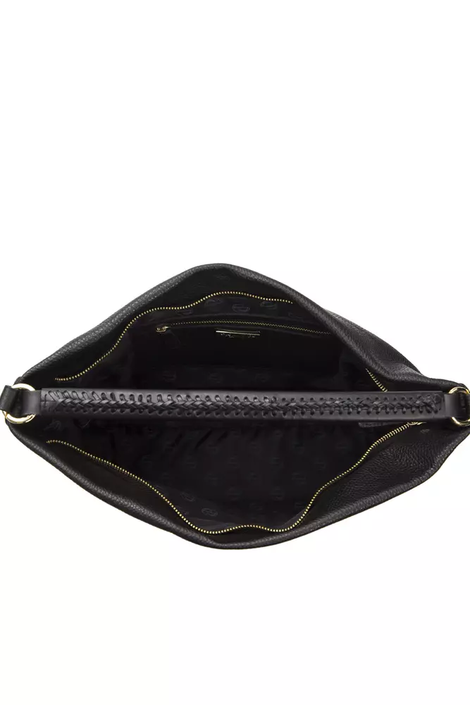 Pompei Donatella Black Leather Women Shoulder Bag - Image 5