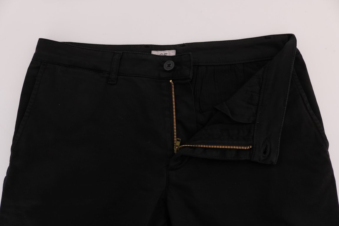 Black Cotton Stretch Chinos Pants - Image 4