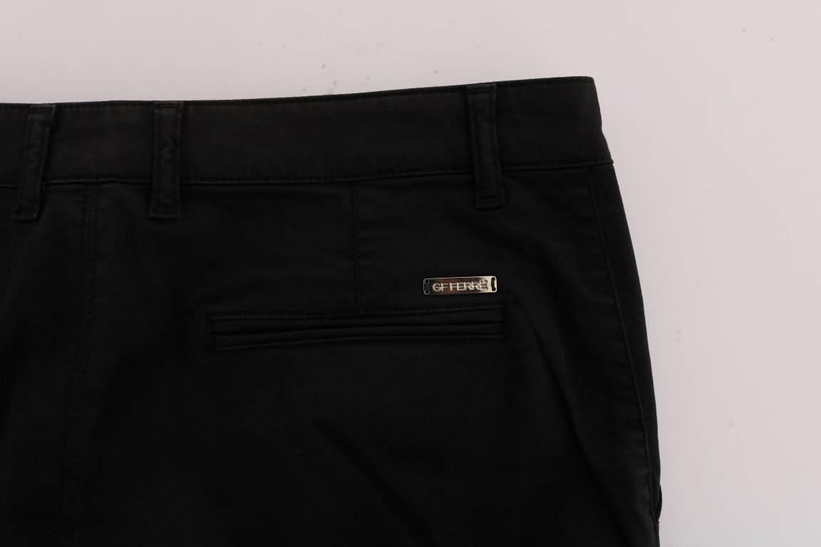 Black Cotton Stretch Chinos Pants - Image 5