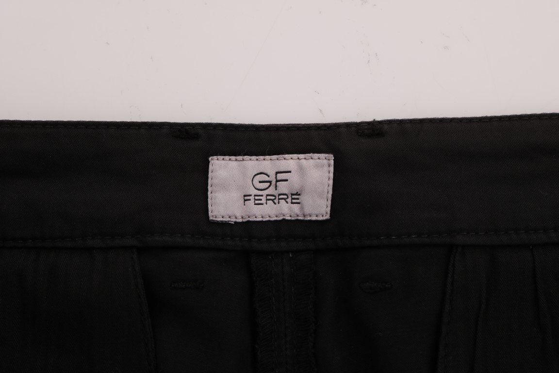 Black Cotton Stretch Chinos Pants - Image 6