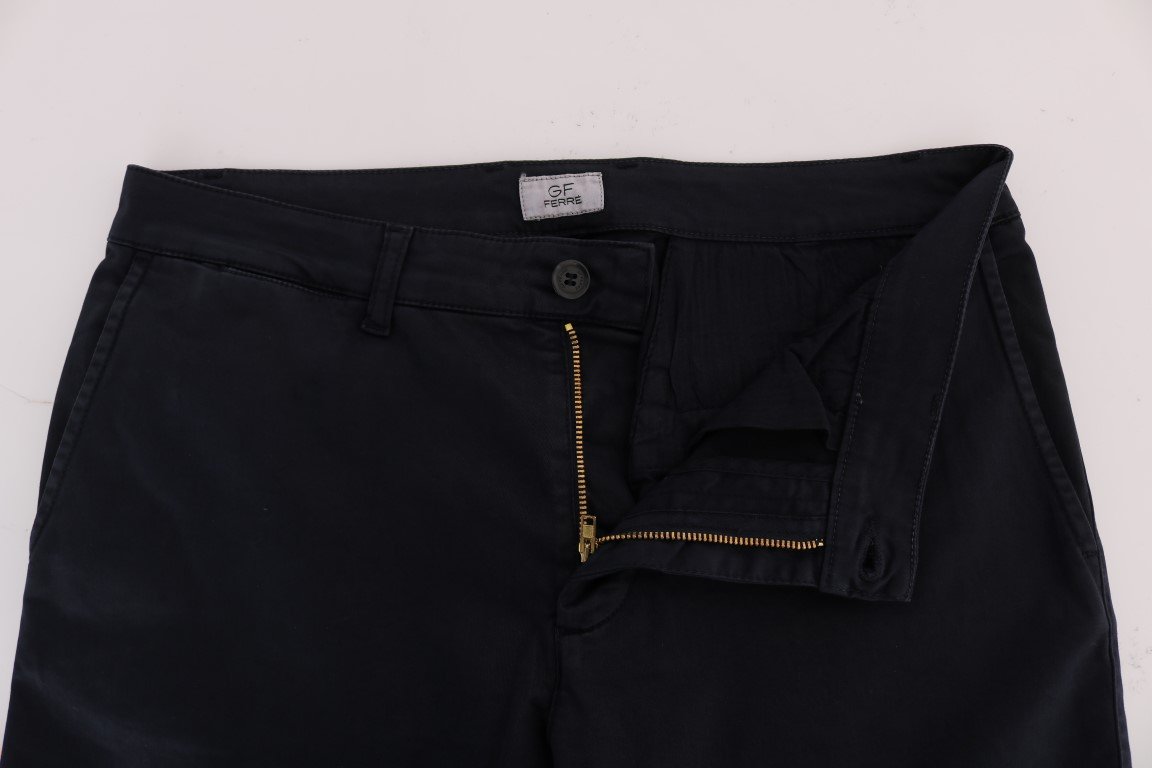 Blue Cotton Stretch Chinos Pants - Image 4