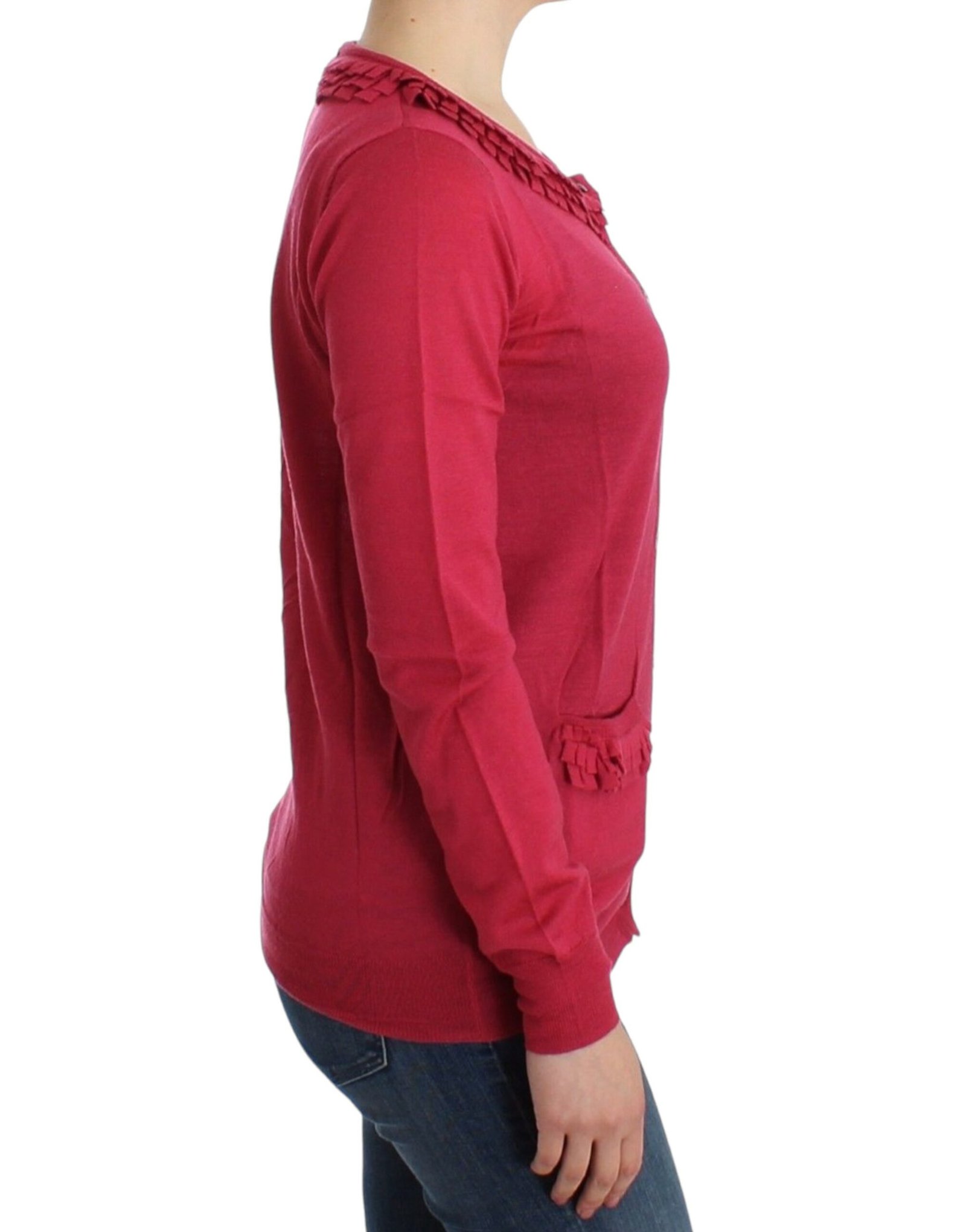 Pink wool cardigan - Image 4