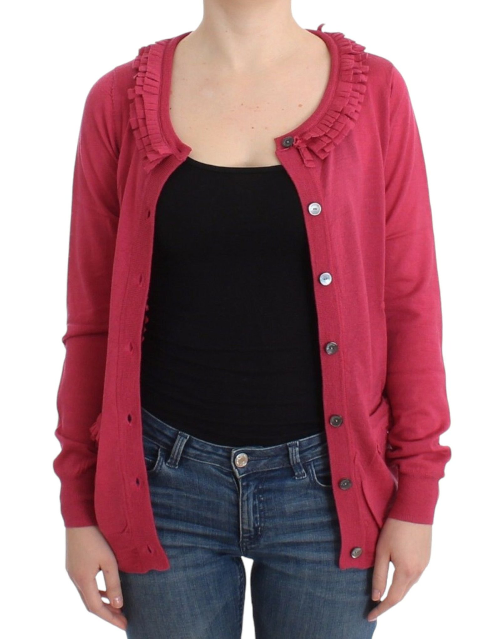 Pink wool cardigan - Image 6