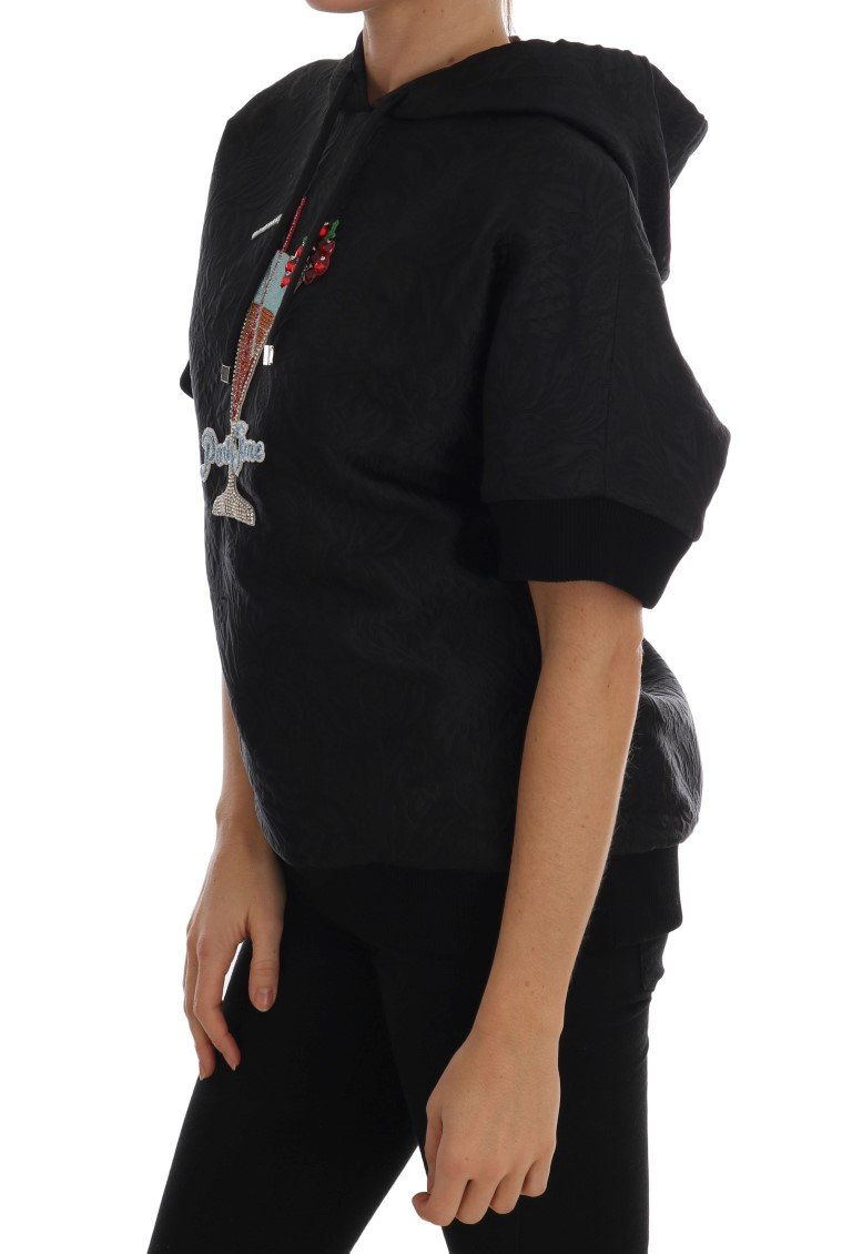 Black Fairy Tale Crystal Hooded Sweater - Image 2