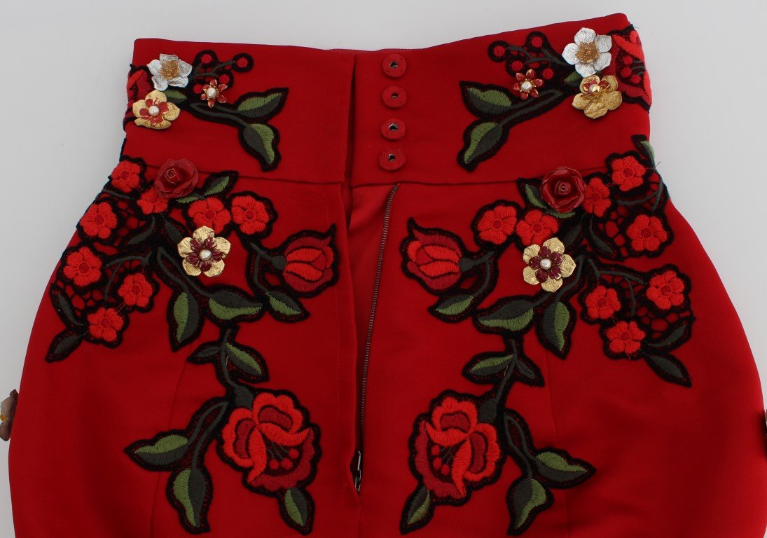 Red Silk Roses Sicily Shorts - Image 5