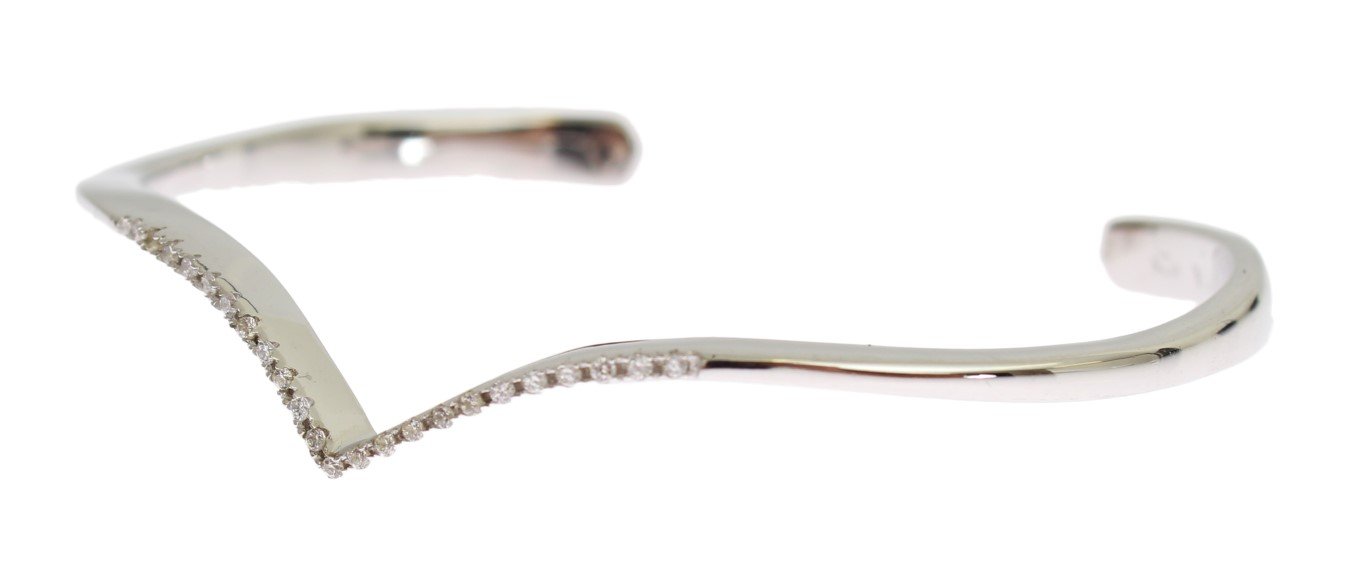 Skyfall CZ 925 Silver Bangle Bracelet - Image 2