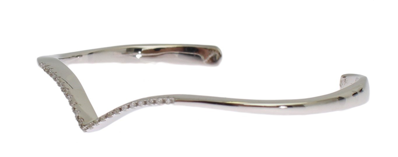 Skyfall CZ 925 Silver Bangle Bracelet - Image 4