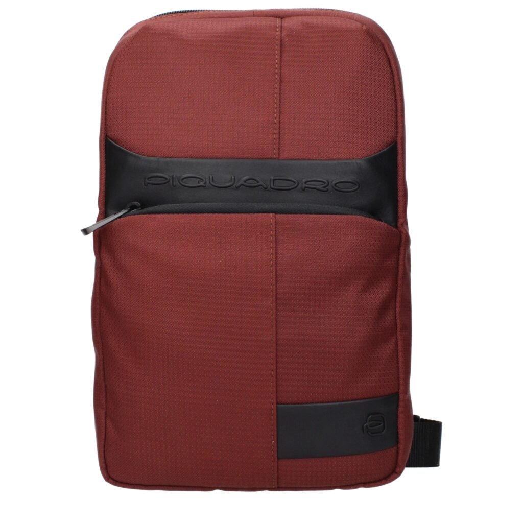 Piquadro Red Fabric Crossbody Bag