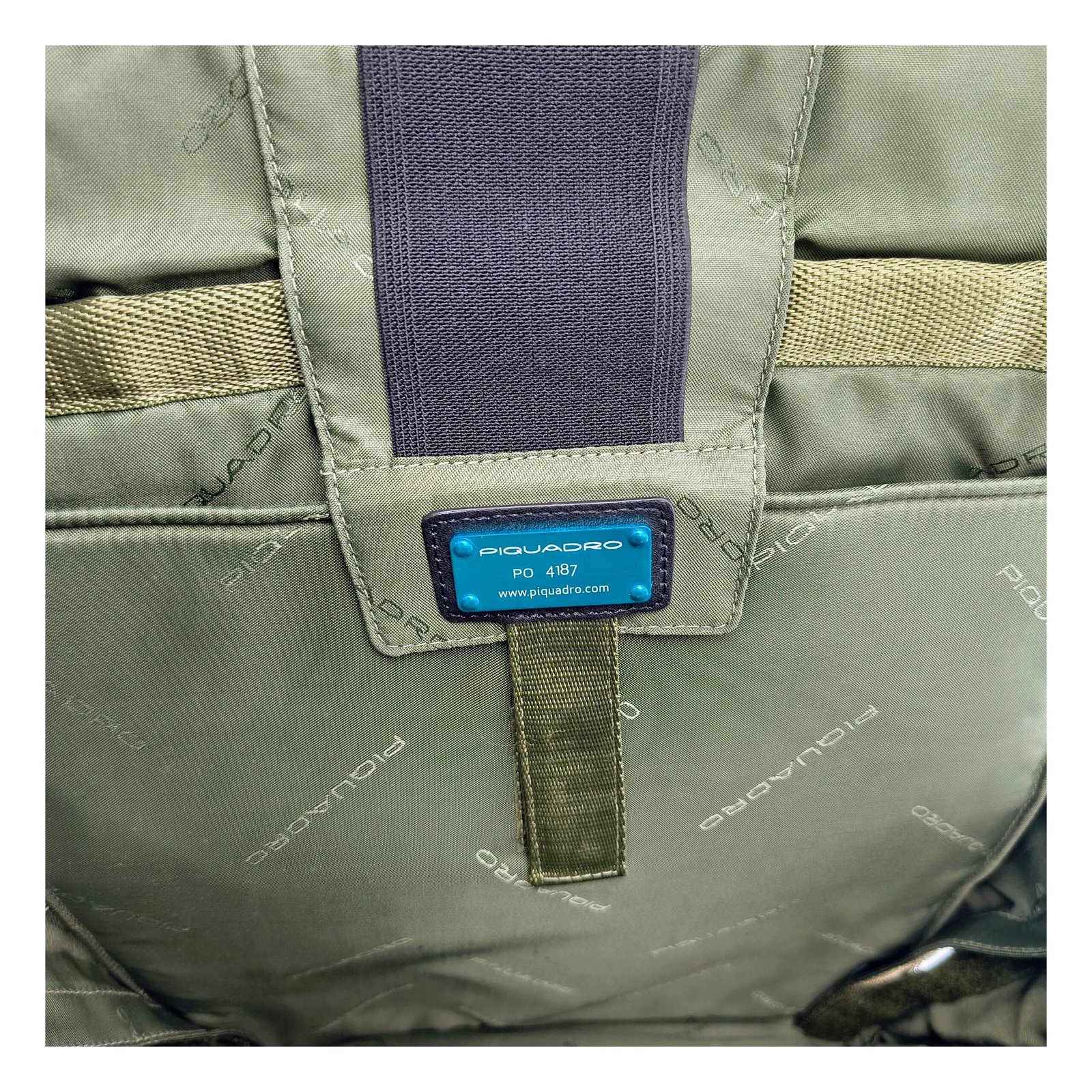 Piquadro Gray Fabric Backpack - Image 6