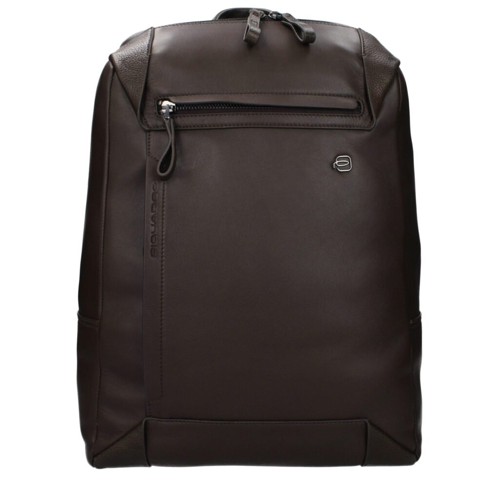Piquadro Brown Leather Backpack